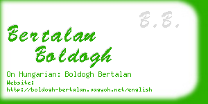 bertalan boldogh business card